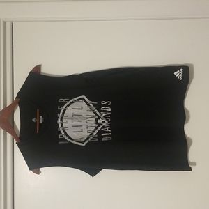 Adidas black tank with softball graphic